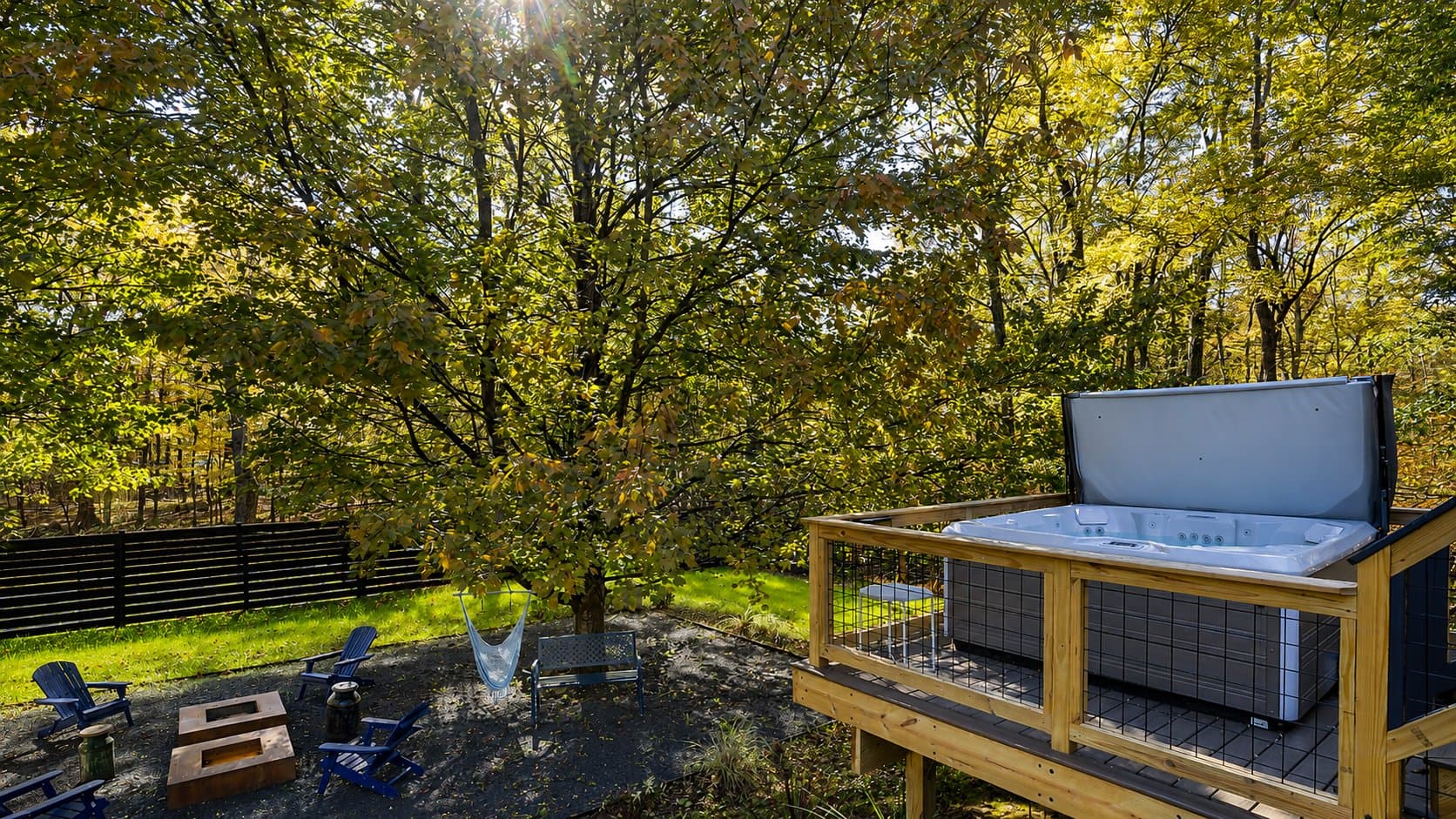 The hot tub deck